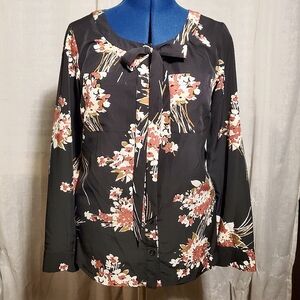 Van Heusen Black Floral Blouse